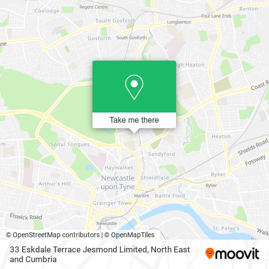 33 Eskdale Terrace Jesmond Limited map