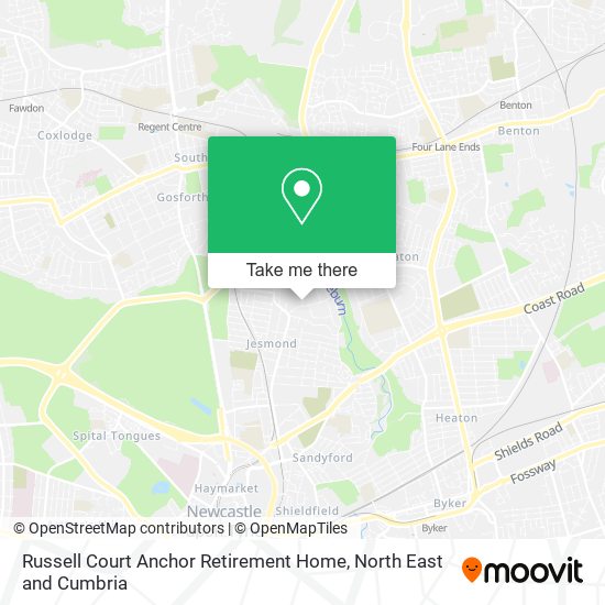 Russell Court Anchor Retirement Home map