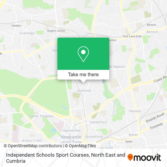 Independent Schools Sport Courses map