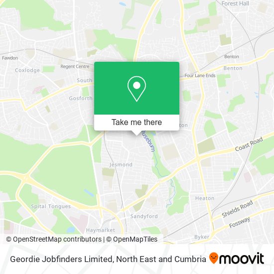 Geordie Jobfinders Limited map