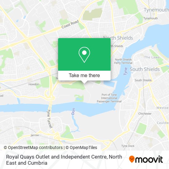 Royal Quays Outlet and Independent Centre map