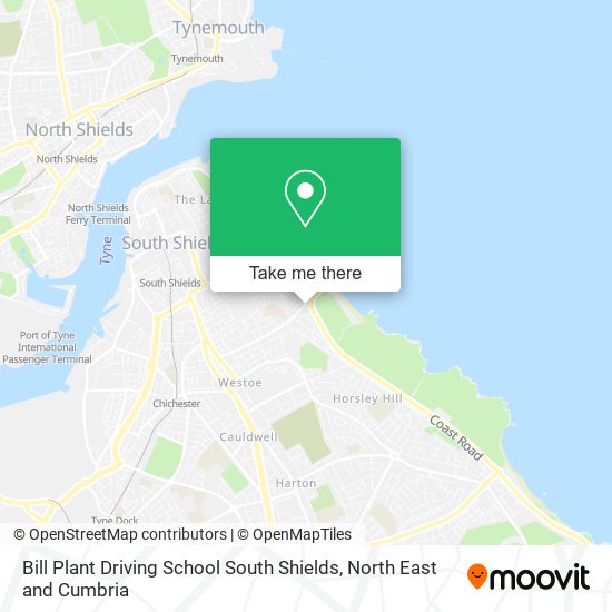 Bill Plant Driving School South Shields map