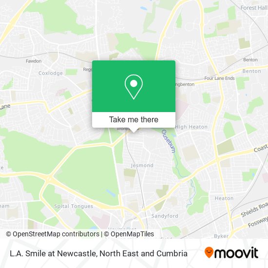 L.A. Smile at Newcastle map