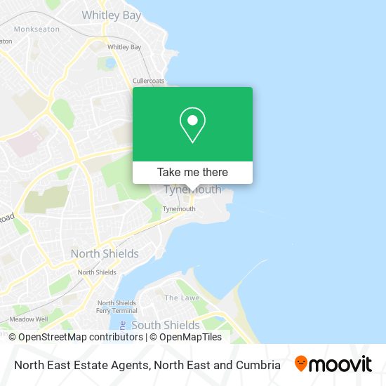 North East Estate Agents map