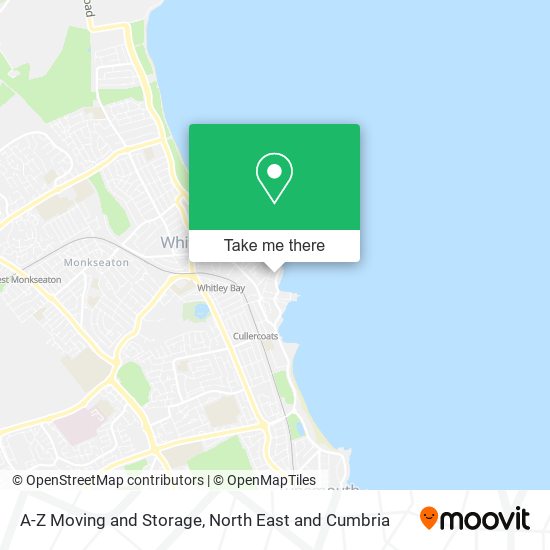 A-Z Moving and Storage map