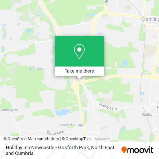 Holiday Inn Newcastle - Gosforth Park map