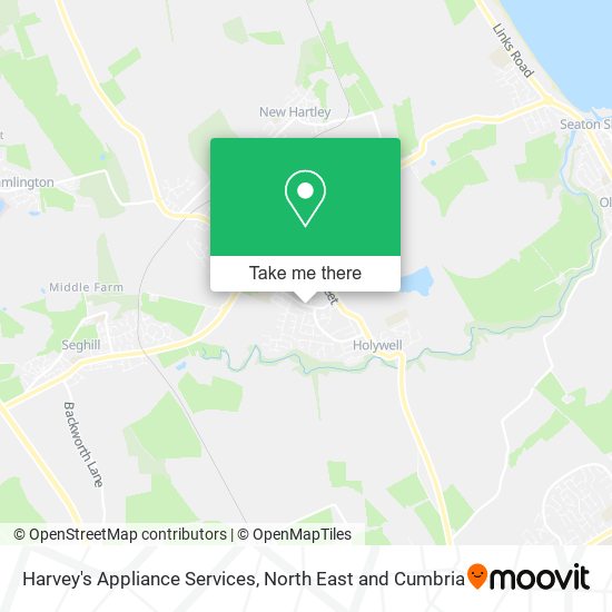 Harvey's Appliance Services map