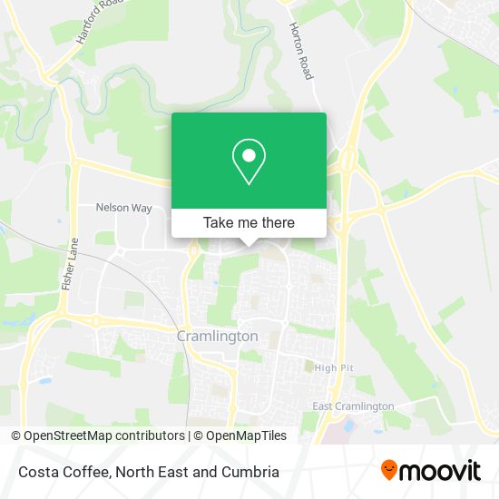 Costa Coffee map