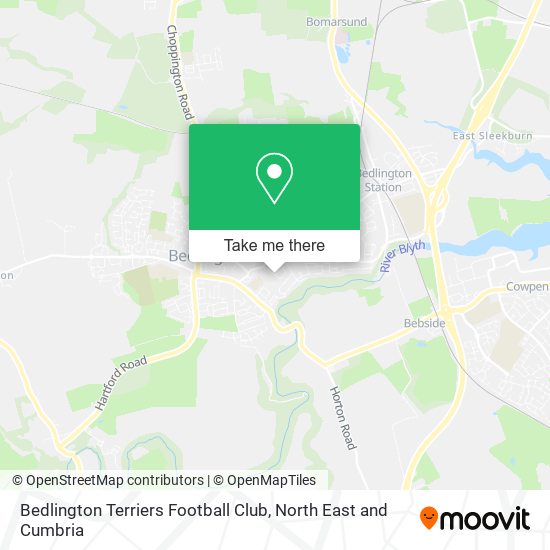 Bedlington Terriers Football Club map