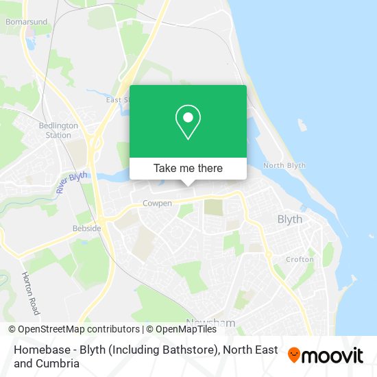 Homebase - Blyth (Including Bathstore) map