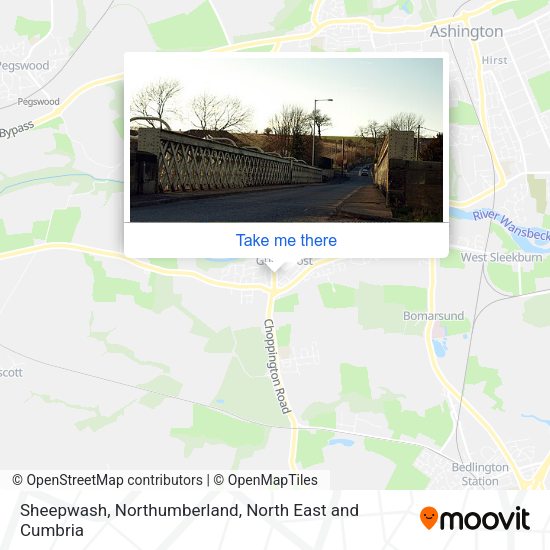 Sheepwash, Northumberland map