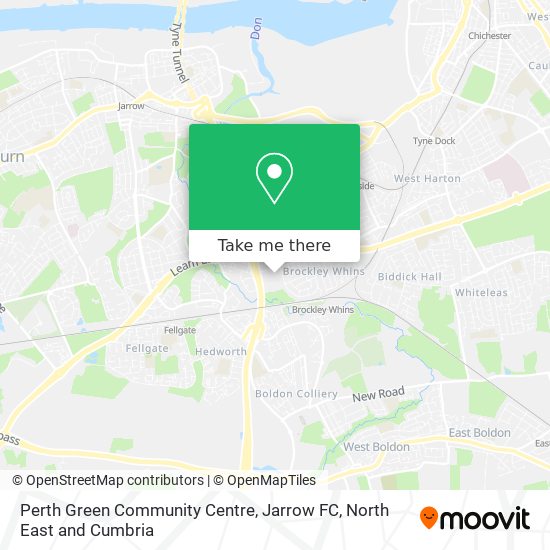 Perth Green Community Centre, Jarrow FC map