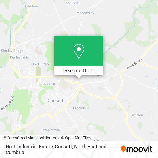 No.1 Industrial Estate, Consett map