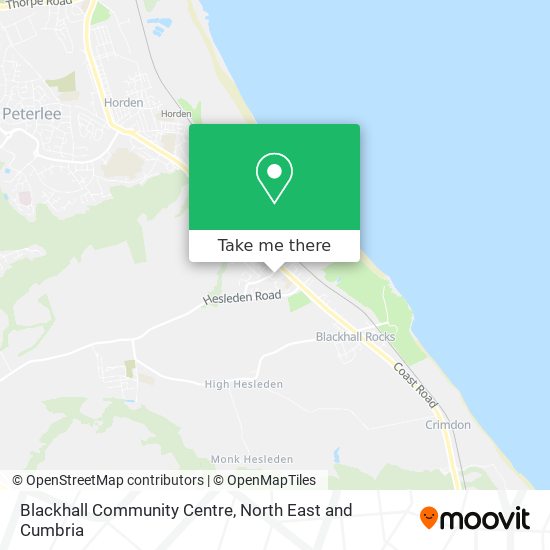 Blackhall Community Centre map