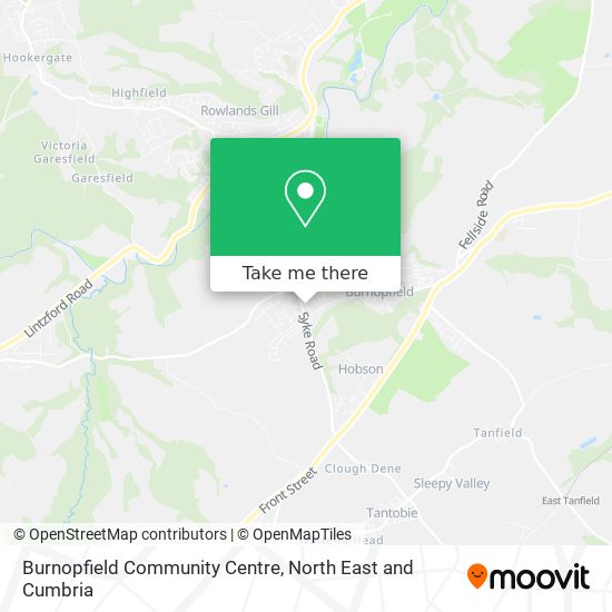 Burnopfield Community Centre map