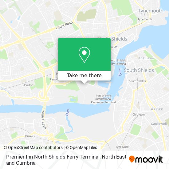 Premier Inn North Shields Ferry Terminal map