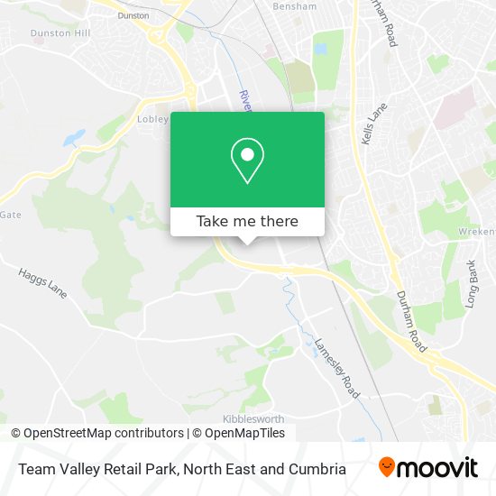 Team Valley Retail Park map