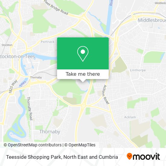 Teesside Shopping Park map