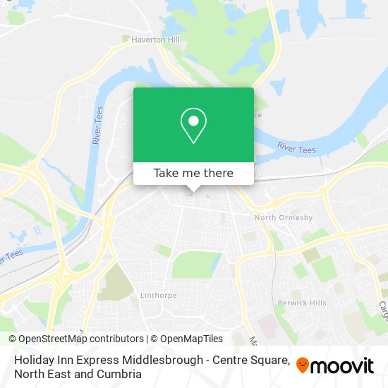 Holiday Inn Express Middlesbrough - Centre Square map