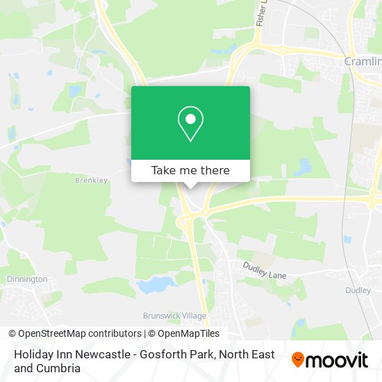 Holiday Inn Newcastle - Gosforth Park map