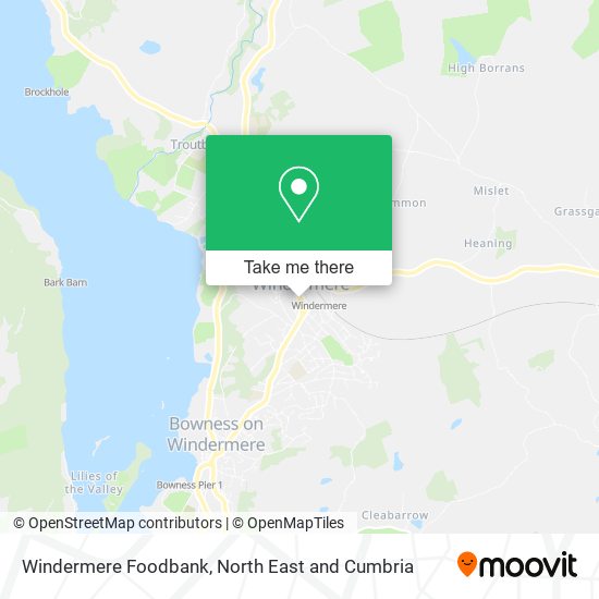 Windermere Foodbank map