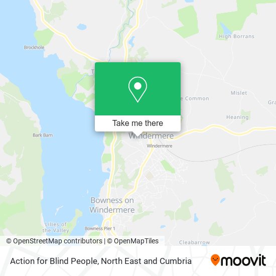 Action for Blind People map