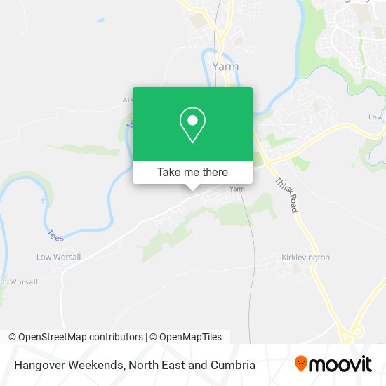 Hangover Weekends map