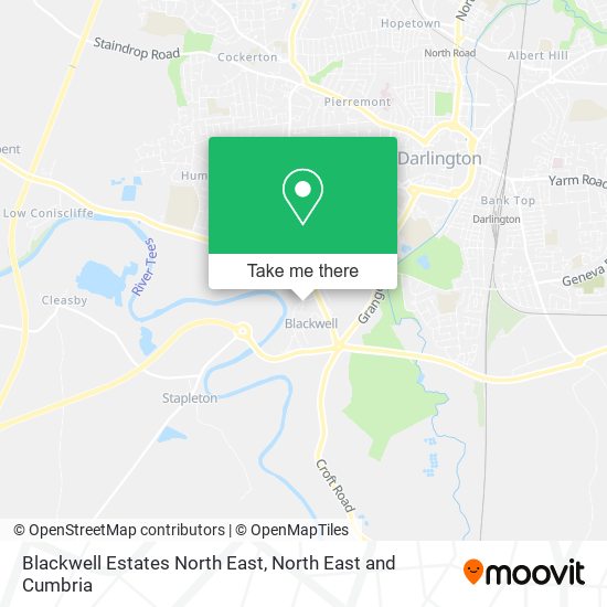 Blackwell Estates North East map