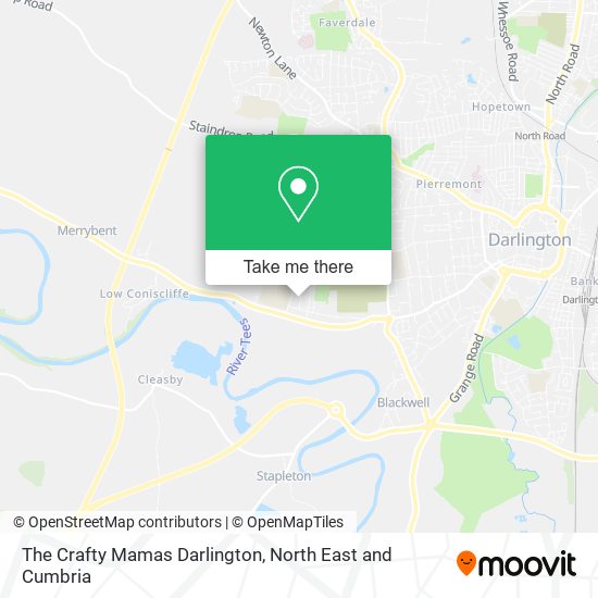 The Crafty Mamas Darlington map