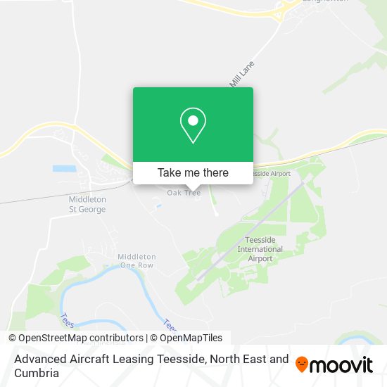 Advanced Aircraft Leasing Teesside map