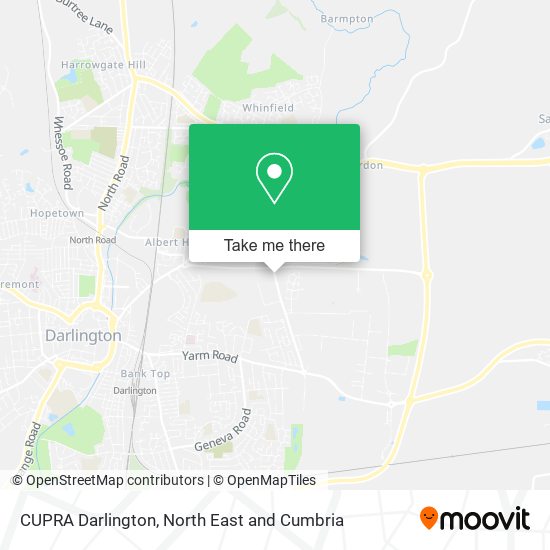 CUPRA Darlington map