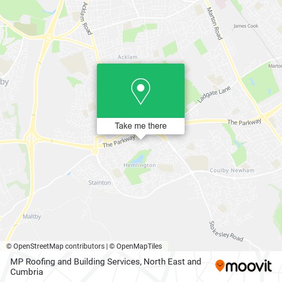 MP Roofing and Building Services map