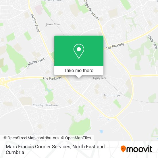 Marc Francis Courier Services map