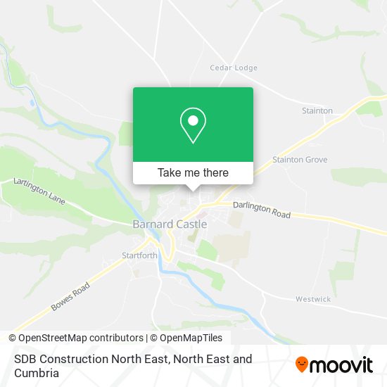 SDB Construction North East map