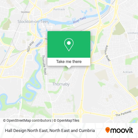 Hall Design North East map
