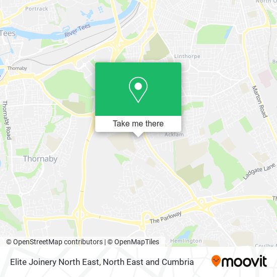 Elite Joinery North East map