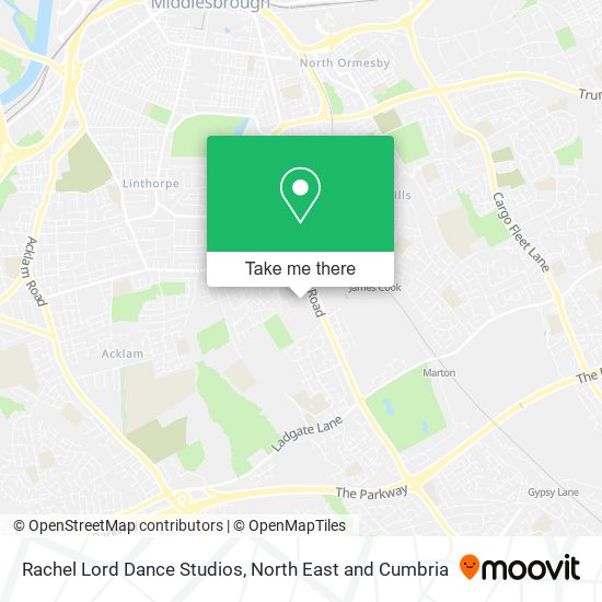 Rachel Lord Dance Studios map