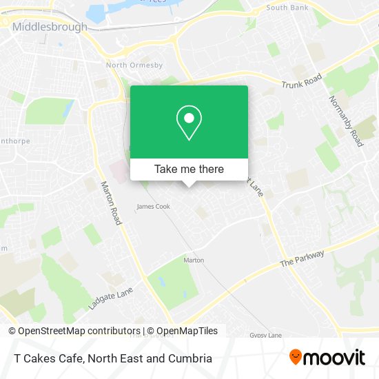 T Cakes Cafe map