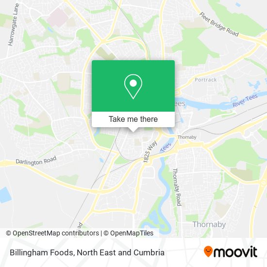 Billingham Foods map