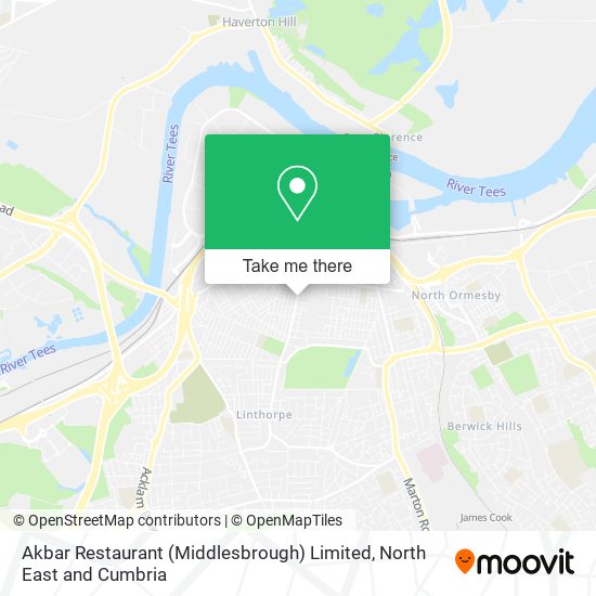 Akbar Restaurant (Middlesbrough) Limited map