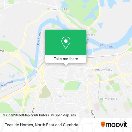 Teeside Homes map