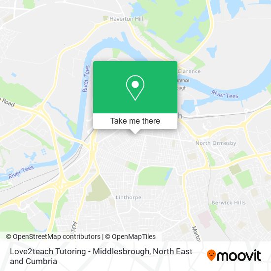 Love2teach Tutoring - Middlesbrough map