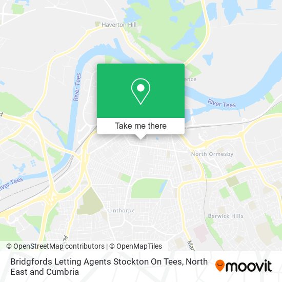 Bridgfords Letting Agents Stockton On Tees map
