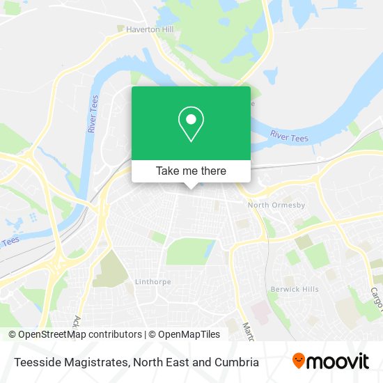 Teesside Magistrates map