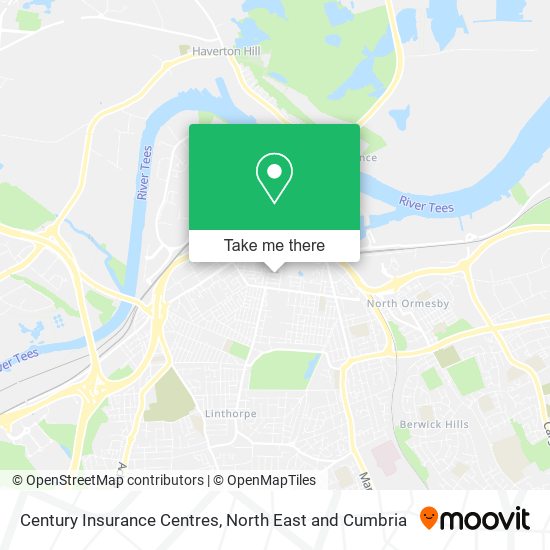 Century Insurance Centres map