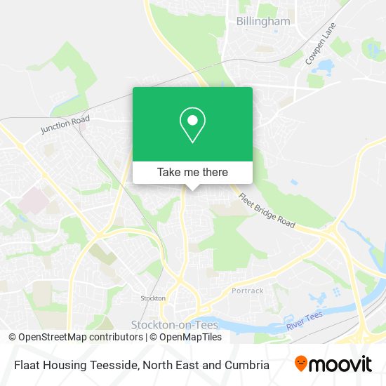 Flaat Housing Teesside map