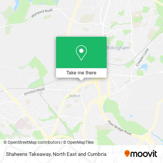Shaheens Takeaway map