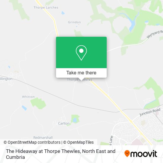 The Hideaway at Thorpe Thewles map
