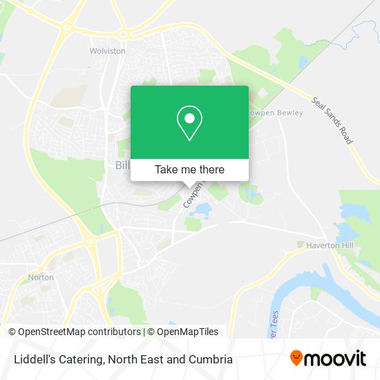Liddell's Catering map