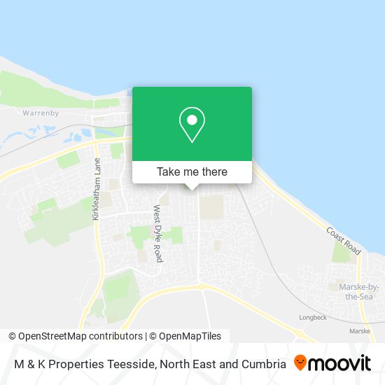 M & K Properties Teesside map